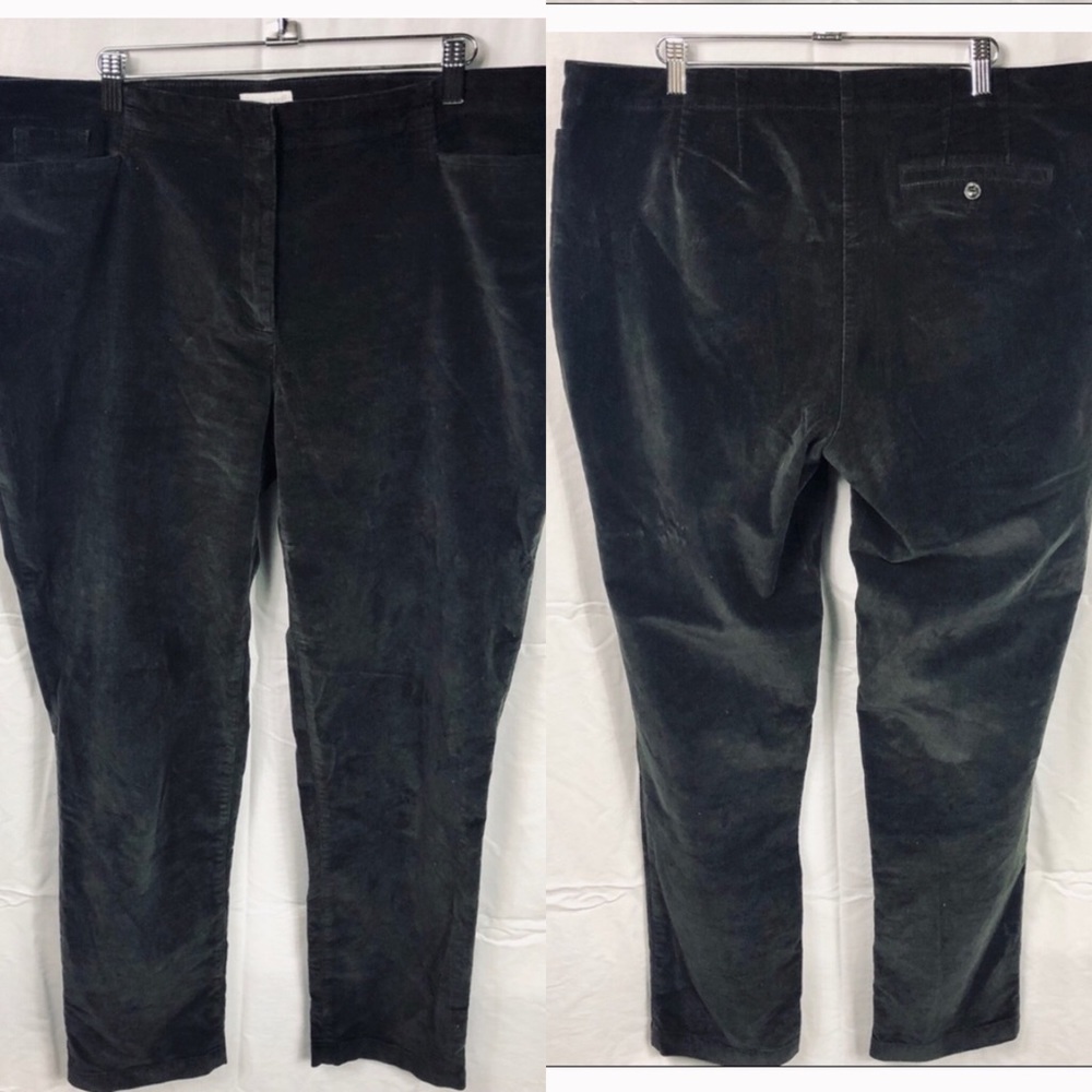 J.jill Sz 16 Womens Pants Gray Velvet 97641 Cotton